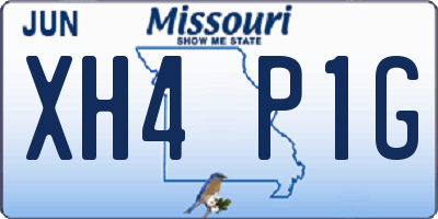 MO license plate XH4P1G