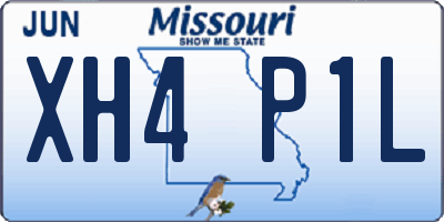 MO license plate XH4P1L