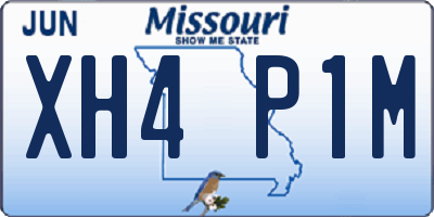 MO license plate XH4P1M