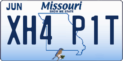MO license plate XH4P1T