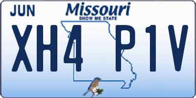 MO license plate XH4P1V