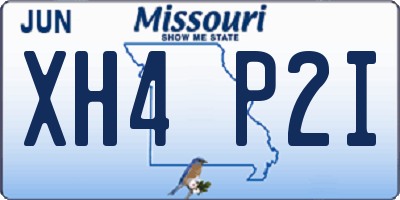 MO license plate XH4P2I