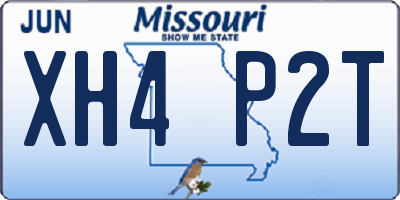 MO license plate XH4P2T