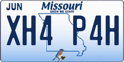MO license plate XH4P4H