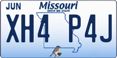 MO license plate XH4P4J