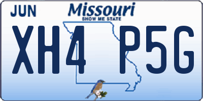 MO license plate XH4P5G