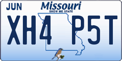MO license plate XH4P5T