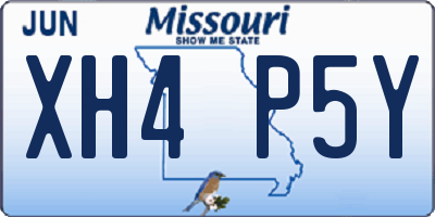 MO license plate XH4P5Y
