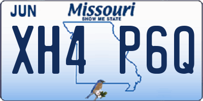 MO license plate XH4P6Q