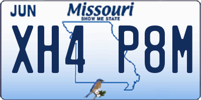 MO license plate XH4P8M