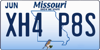 MO license plate XH4P8S