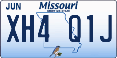 MO license plate XH4Q1J