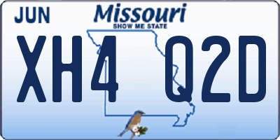 MO license plate XH4Q2D