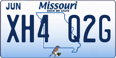 MO license plate XH4Q2G