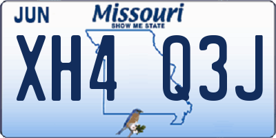 MO license plate XH4Q3J