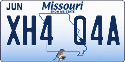 MO license plate XH4Q4A