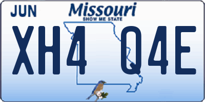 MO license plate XH4Q4E