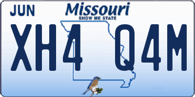 MO license plate XH4Q4M