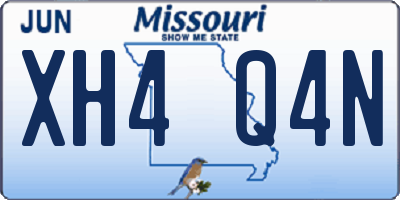 MO license plate XH4Q4N