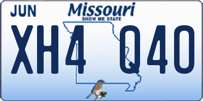 MO license plate XH4Q4O
