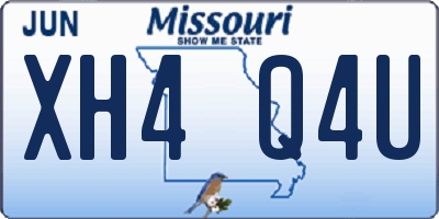 MO license plate XH4Q4U