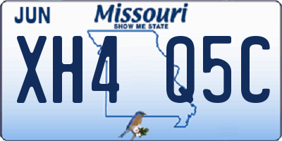 MO license plate XH4Q5C
