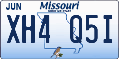 MO license plate XH4Q5I
