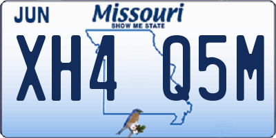MO license plate XH4Q5M