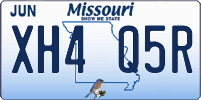 MO license plate XH4Q5R
