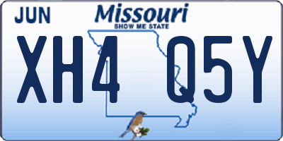 MO license plate XH4Q5Y