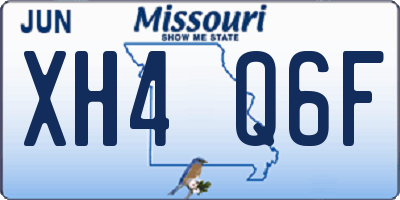 MO license plate XH4Q6F