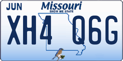 MO license plate XH4Q6G
