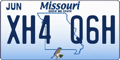 MO license plate XH4Q6H