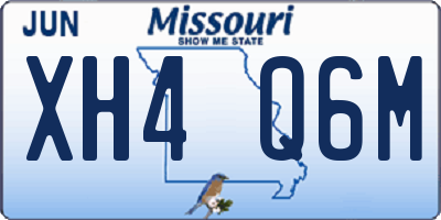 MO license plate XH4Q6M
