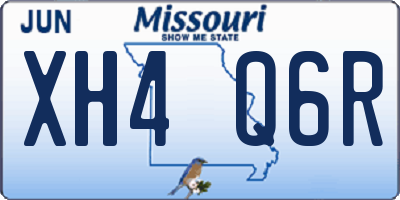MO license plate XH4Q6R