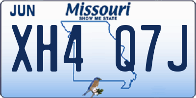 MO license plate XH4Q7J