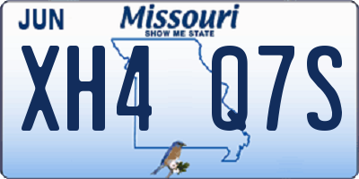 MO license plate XH4Q7S