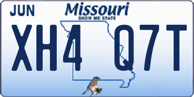 MO license plate XH4Q7T