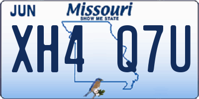 MO license plate XH4Q7U
