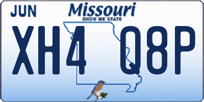 MO license plate XH4Q8P