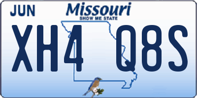 MO license plate XH4Q8S