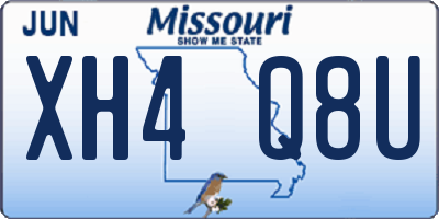 MO license plate XH4Q8U