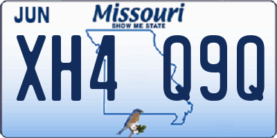 MO license plate XH4Q9Q
