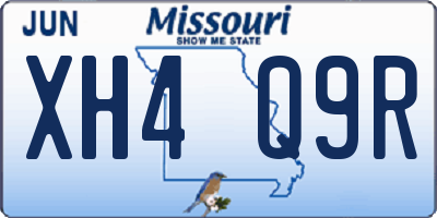 MO license plate XH4Q9R