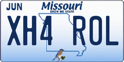MO license plate XH4R0L