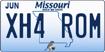 MO license plate XH4R0M