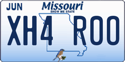MO license plate XH4R0O