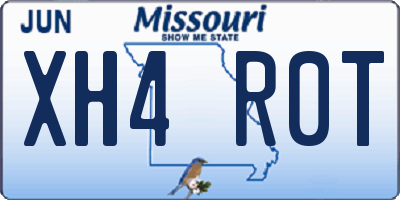 MO license plate XH4R0T