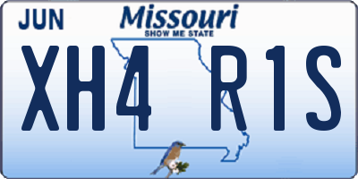 MO license plate XH4R1S