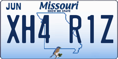MO license plate XH4R1Z
